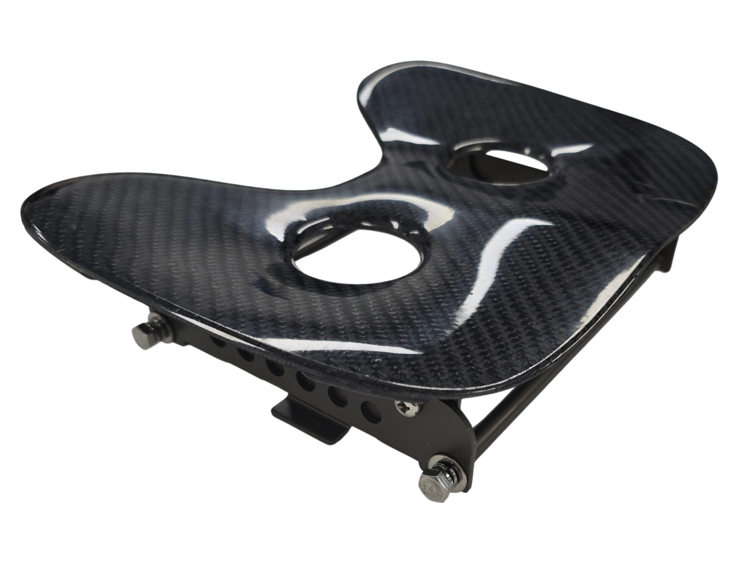Complete Seat Without Wheels - Carbon - Single Action Aluminium Frame - Small - 260mmW x 185mmD