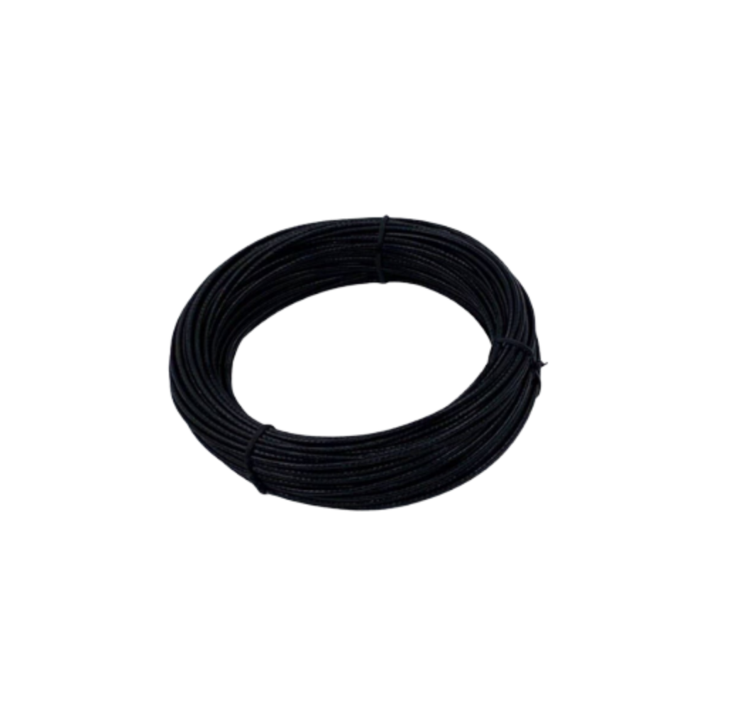 Steering Cable - 2mm Nylon Coated Stainless Steel Wire - Black
