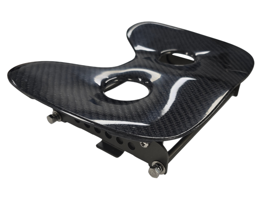 Complete Seat Without Wheels - Carbon - Single Action Aluminium Frame - Large - 310mmW x 185mmD