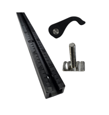 Foot Stretcher Track - Complete Set of 3 x 250mm - Internal Toothed Track With Cam Lock