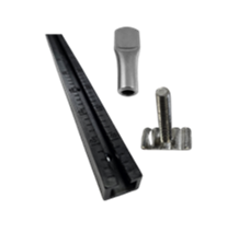 Foot Stretcher Track - Complete Set - 250mm - Internal Toothed Track With S/S Tube Nut