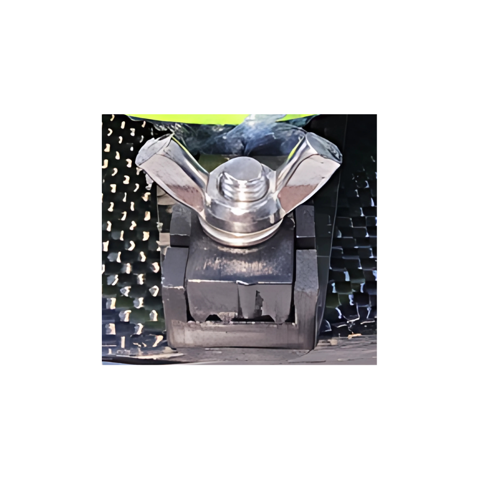 Steering Foot Plate - Carbon Fibre - Steering Cord / Wire Locking Clamp