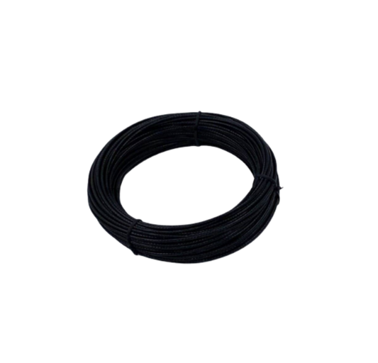 Steering Cable - 2mm Nylon Coated Stainless Steel Wire - Black